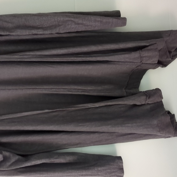 Tahari Linen long line Minimalist Boho Beachy Coastal Open Cardigan DusterLarge - Picture 3 of 8